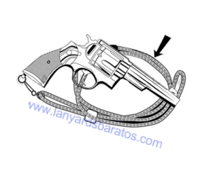 Uno de los usos de los lanyards personalizados fue usarlos para aguantar pistolas.