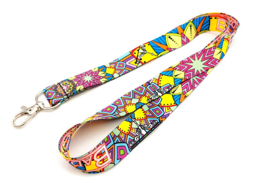 Lanyard sublimado personalizado con muchos colores