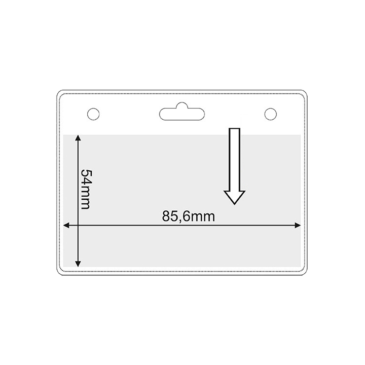 Porta identificador horizontal para tarjetas de identificación en eventos